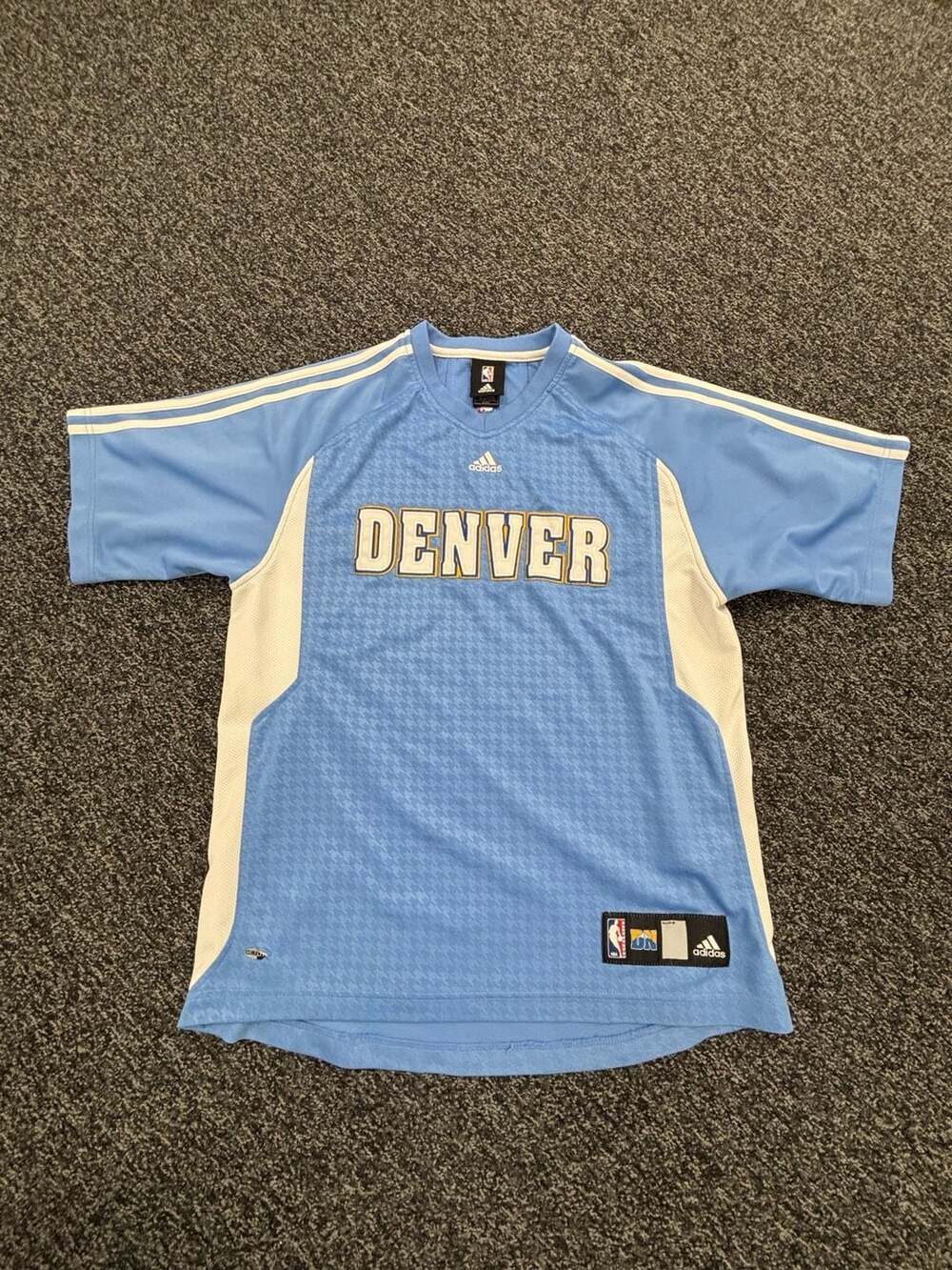Adidas Denver Nuggets NBA Authentic Short Sleeve Shooting Shirt